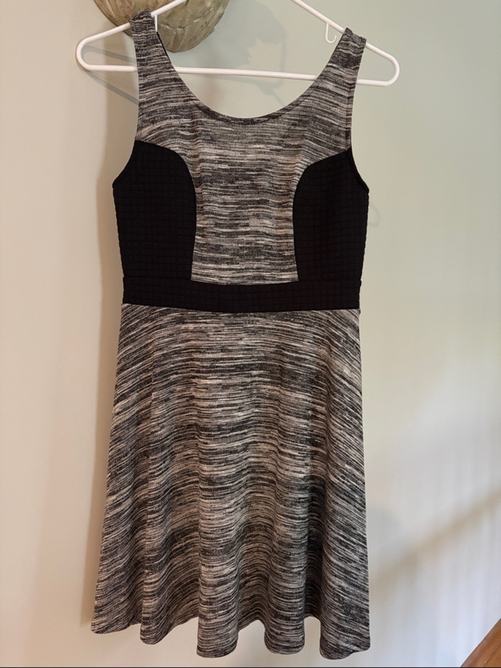 Xhilaration Gray Space-Dye Dress with Black Trim